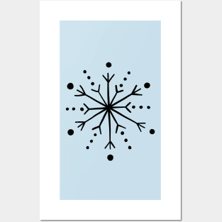 Snowflake winter weather Posters and Art